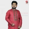 Maroon Cotton Panjabi - 120