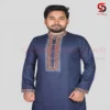 Dark Blue Cotton Panjabi - 130