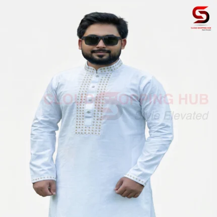 White Cotton Panjabi - 212