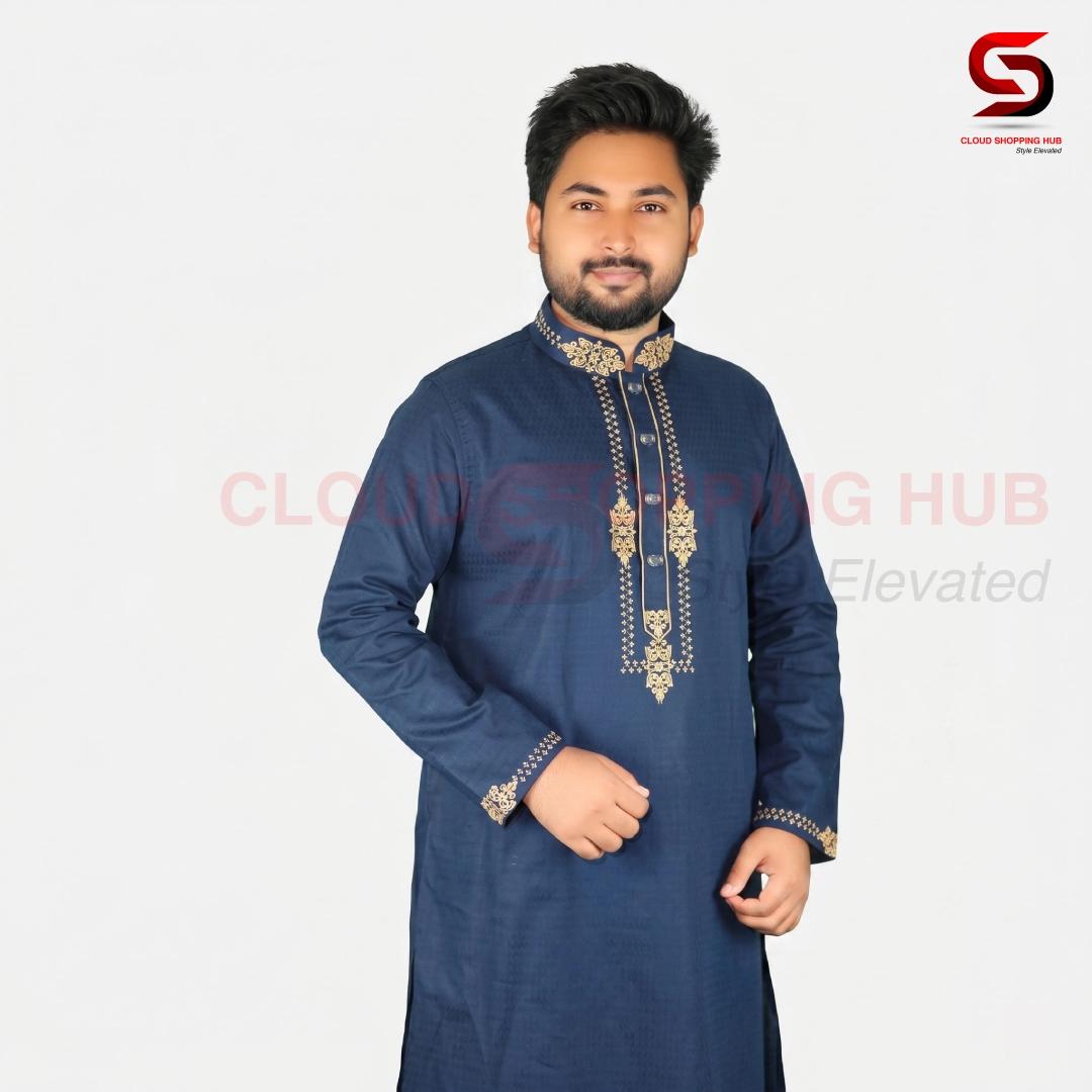 Navy Blue Panjabi - 222
