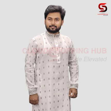 Off-White Dhuti Panjabi - 223