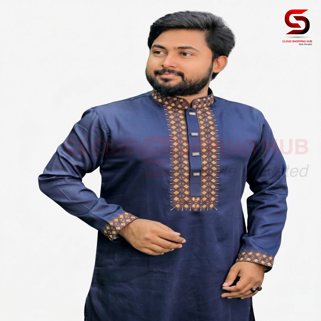 Navy Blue Panjabi - 476