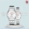 Minimalist Silver Couple Watch with White Dial - 13