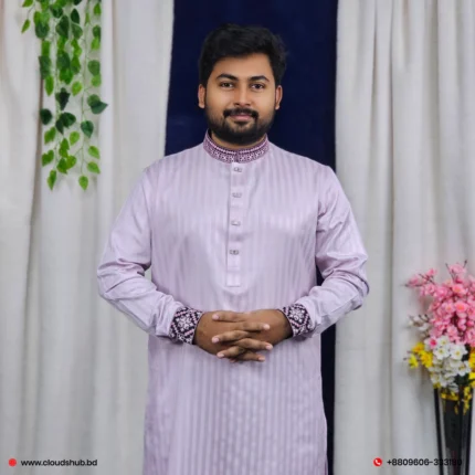 Light Lavender Color Panjabi-157